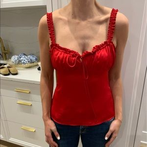 Delfi Collective Nicole Satin Top, Sz Small *NWT*